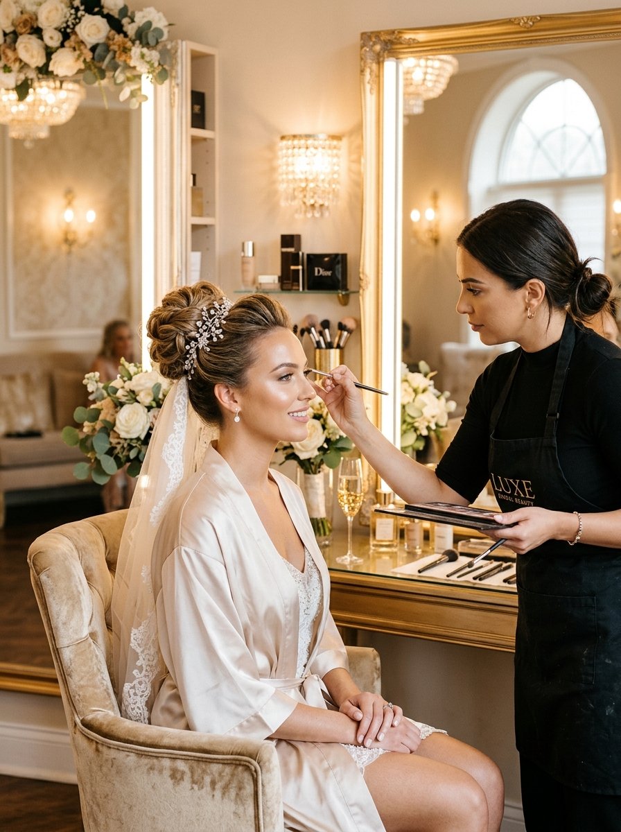 Bridal makeup and hair styling at Prosperity Luxury Salon near Manyata Tech Park Bangalore